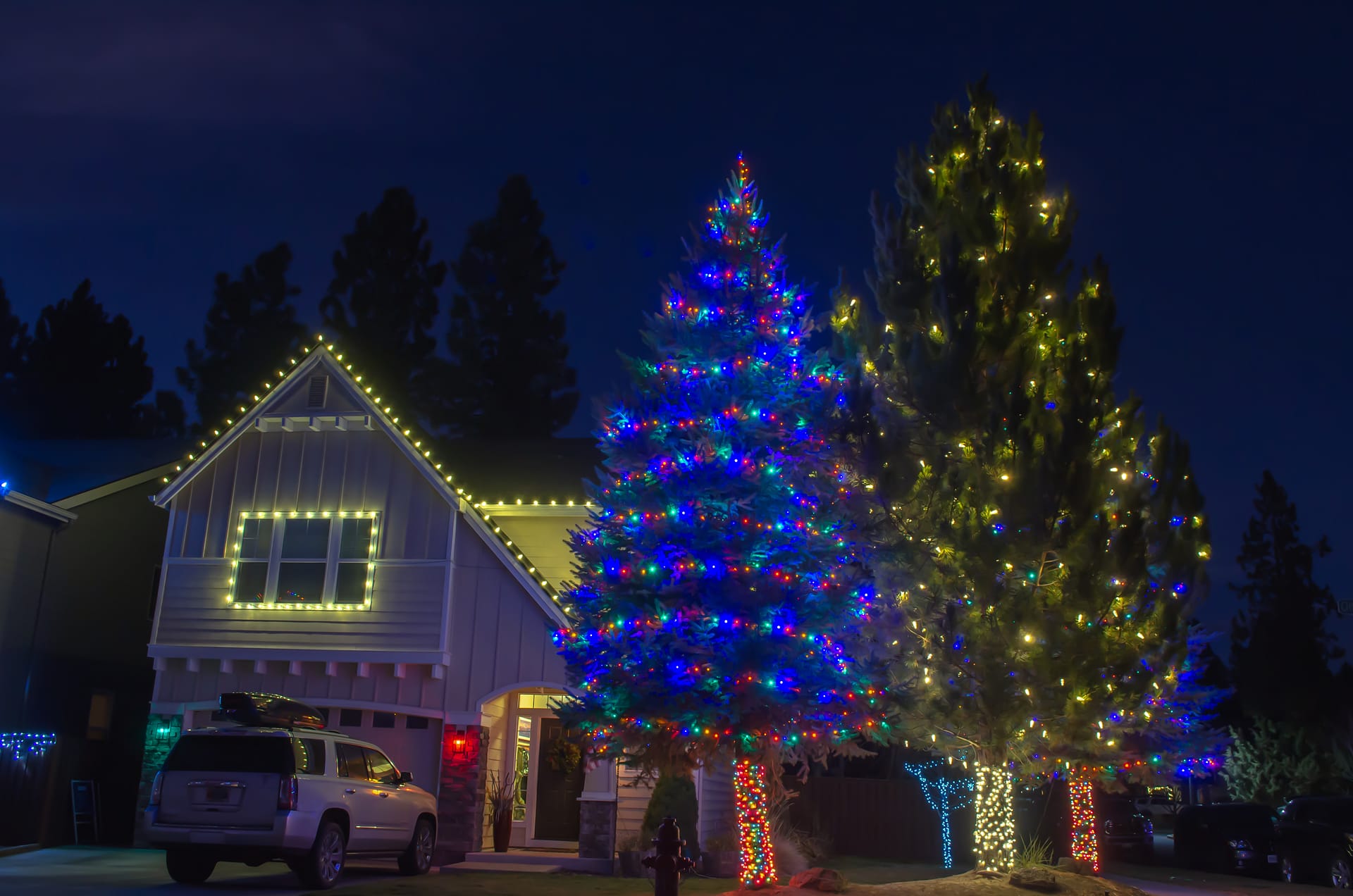 Christmas lights in Bend Oregon